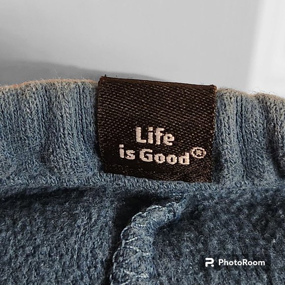 Women's Life Is Good Size M Hoodie Zip Close Blue Americana Heart Stars Stripes - Picture 7 of 7